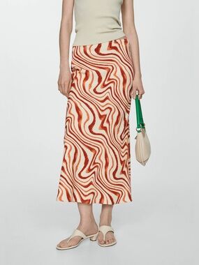 Mango Printed Long Skirt